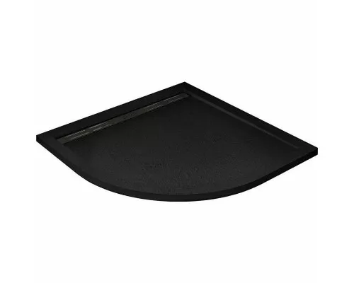 Купить Душевой поддон из искусственного камня Cezares Tray AS 90х90 TRAY-AS-R-90-30-NERO Черный матовый в магазине сантехники Santeh-Crystal.ru