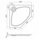 Купить Душевой поддон из искусственного камня Cezares Tray S 100х100 TRAY-S-P-100-56-W Белый в магазине сантехники Santeh-Crystal.ru