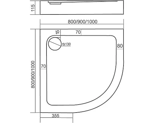 Приобрести Акриловый поддон для душа Creto Roma 90х90 8-1003 Белый в магазине сантехники Santeh-Crystal.ru