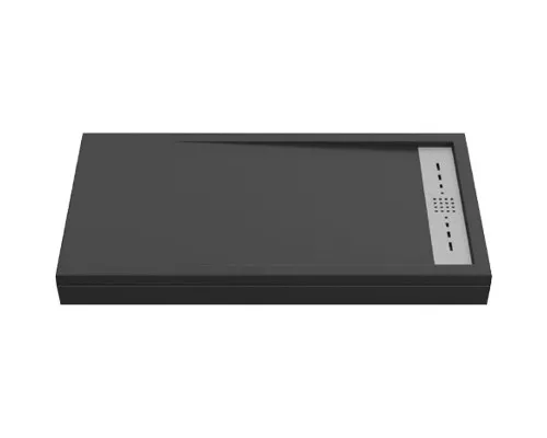 Купить Душевой поддон из искусственного камня Creto Scala 100x80 3-0051 Черный в магазине сантехники Santeh-Crystal.ru