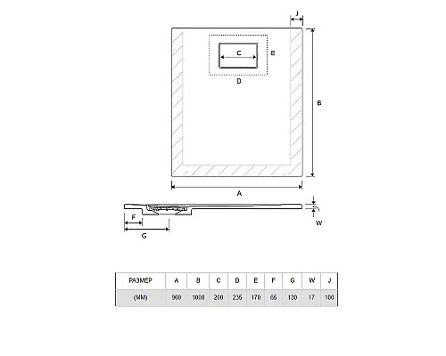 Купить Акриловый поддон для душа Excellent Lavano Slim 100х90 BREX.1103.100.090.WHN Белый в магазине сантехники Santeh-Crystal.ru