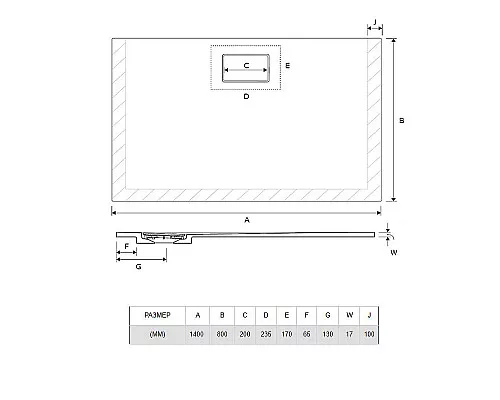 Заказать Акриловый поддон для душа Excellent Lavano Slim 140х80 BREX.1103.140.080.WHN Белый в магазине сантехники Santeh-Crystal.ru