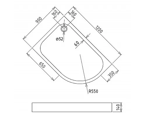 Купить Акриловый поддон для душа Gemy 120х90 ST20 L Белый в магазине сантехники Santeh-Crystal.ru