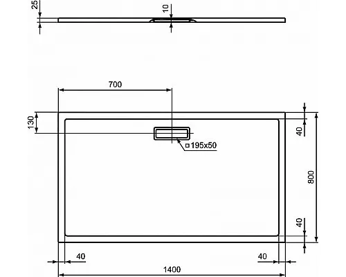 Купить Акриловый поддон для душа Ideal Standard Ultraflat New 140х80 T447001 Белый в магазине сантехники Santeh-Crystal.ru