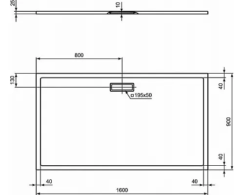 Приобрести Акриловый поддон для душа Ideal Standard Ultraflat New 160х90 T448501 Белый в магазине сантехники Santeh-Crystal.ru