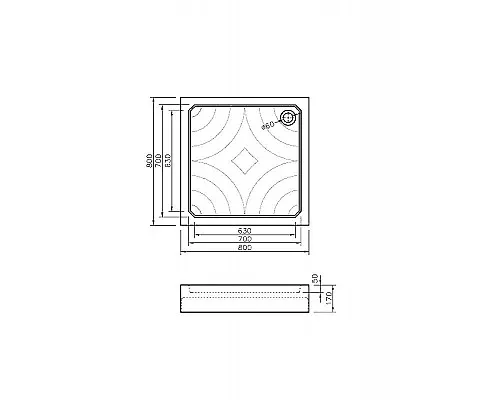 Купить Акриловый поддон для душа Koller Pool Grace 80X80 GRACE80S Белый в магазине сантехники Santeh-Crystal.ru