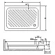 Заказать Акриловый поддон для душа RGW Acrylic B/CL-S 100x80 16180280-51 Белый в магазине сантехники Santeh-Crystal.ru