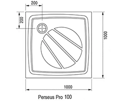 Заказать Душевой поддон из искусственного камня Ravak Perseus Pro 100x100 XA03AA01010 Белый в магазине сантехники Santeh-Crystal.ru