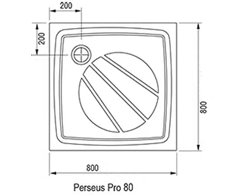 Купить Душевой поддон из искусственного камня Ravak Perseus Pro 80х80 XA034401010 Белый в магазине сантехники Santeh-Crystal.ru