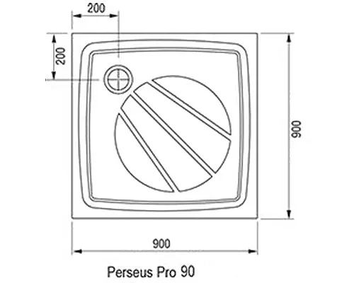 Заказать Душевой поддон из искусственного камня Ravak Perseus Pro 90х90 XA037701010 Белый в магазине сантехники Santeh-Crystal.ru