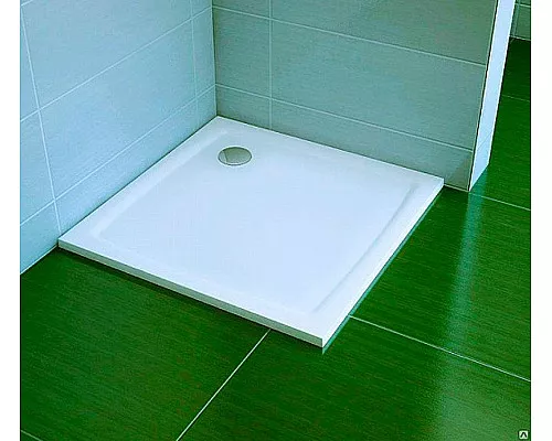 Приобрести Душевой поддон из искусственного камня Ravak Perseus Pro Chrome 100х100 XA04AA01010 Белый в магазине сантехники Santeh-Crystal.ru