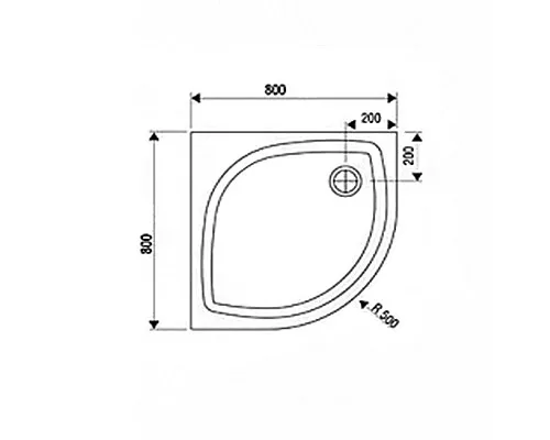Приобрести Душевой поддон из искусственного камня Ravak Elipso Pro 80х80 Flat XA234411010 Белый в магазине сантехники Santeh-Crystal.ru