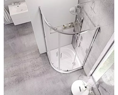 Приобрести Душевой поддон из искусственного камня Ravak Elipso Pro 80х80 XA234401010WM Белый матовый в магазине сантехники Santeh-Crystal.ru