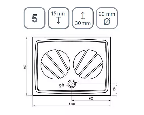 Приобрести Душевой поддон из искусственного камня Ravak Gigant Pro 120x90 XA03G701010WM Белый матовый в магазине сантехники Santeh-Crystal.ru