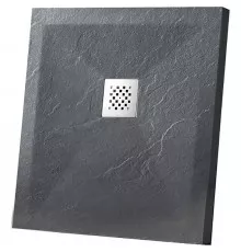 Душевой поддон из искусственного камня Vincea 100x100 VST-4SR1010A+Vsph-D132 Антрацит