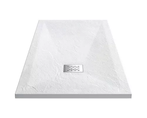 Приобрести Душевой поддон из искусственного камня Vincea 110x80 VST-4SR8011W+Vsph-D132 Белый матовый в магазине сантехники Santeh-Crystal.ru