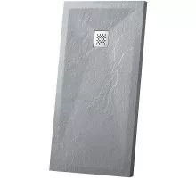 Душевой поддон из искусственного камня Vincea 120x80 VST-4SR8012G+Vsph-D132 Серый