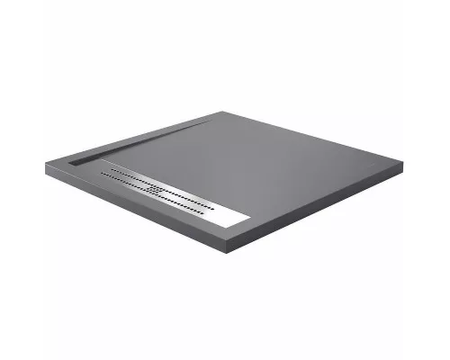 Приобрести Душевой поддон из искусственного камня WasserKRAFT Wiese 90x90 84T03 Серый матовый в магазине сантехники Santeh-Crystal.ru