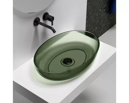 Раковина-чаша Abber Kristall 60 AT2801Vesuvian Оливковая