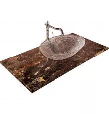 Столешница под раковину Boheme Armadi Art NeoArt 101 857-101-ED LV204 Коричневый мрамор