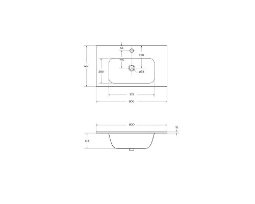 Заказать Раковина Cezares Duet 80 CZR-NAT-80-LVB Белая в магазине сантехники Santeh-Crystal.ru