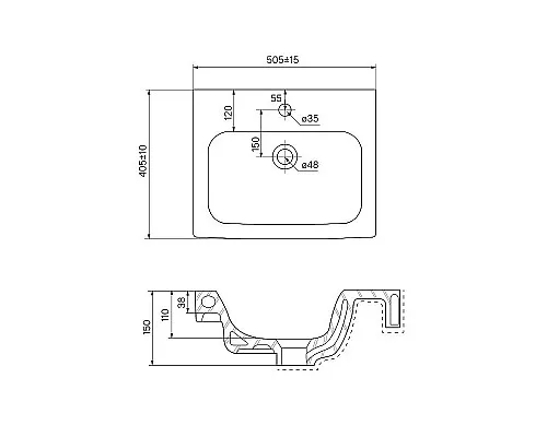 Купить Раковина Iddis 50 0145000i28 Белая в магазине сантехники Santeh-Crystal.ru