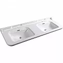 Раковина Kerasan Waldorf 150 4143K1bi/crx1 двойная Белая