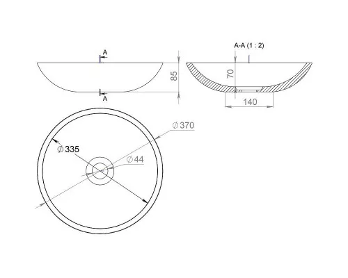 Приобрести Раковина 37x37 см Salini S-Stone Callista 05 1101205SM в магазине сантехники Santeh-Crystal.ru