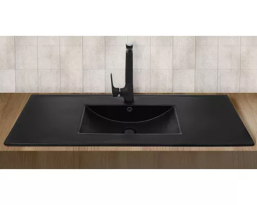 Купить Раковина WeltWasser Deilbach 7506 120 MT- BL 10000005569 Черная матовая в магазине сантехники Santeh-Crystal.ru