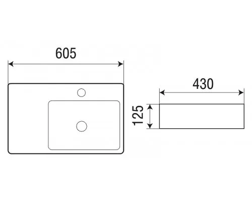 Купить Раковина WeltWasser Elbach 2223 R 60 10000004572 Белый глянец в магазине сантехники Santeh-Crystal.ru