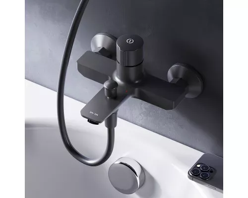 Заказать Смеситель для ванны AM.PM X-Joy F85A10522 Черный матовый в магазине сантехники Santeh-Crystal.ru