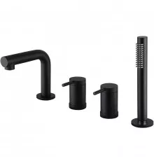 Смеситель на борт ванны Abber Emotion AF8813B Черный матовый