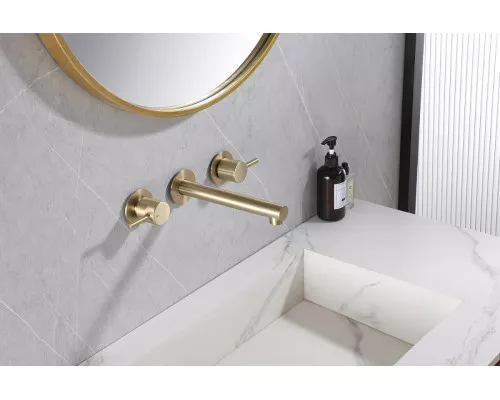 Смеситель для раковины Abber Emotion AF88121G Золото матовое