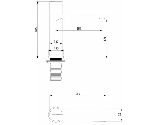 Смеситель для раковины Abber Rund AF8710 Хром