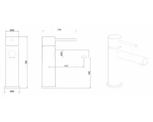 Заказать Смеситель для раковины Allen Brau Glority 5.51001-00 Хром в магазине сантехники Santeh-Crystal.ru