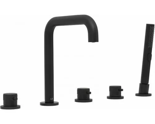 Приобрести Смеситель на борт ванны Allen Brau Priority 5.31007-31 Черный матовый в магазине сантехники Santeh-Crystal.ru