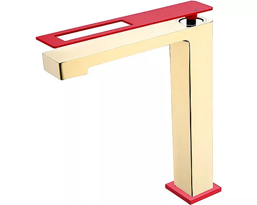 Заказать Смеситель для раковины Boheme Q 142-GR Золото Красный в магазине сантехники Santeh-Crystal.ru