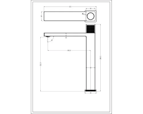 Смеситель для раковины Boheme Quad 159/2-B цвет Черный матовый