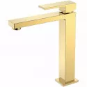 Смеситель для раковины Boheme Qubic 472-G Золото глянцевое