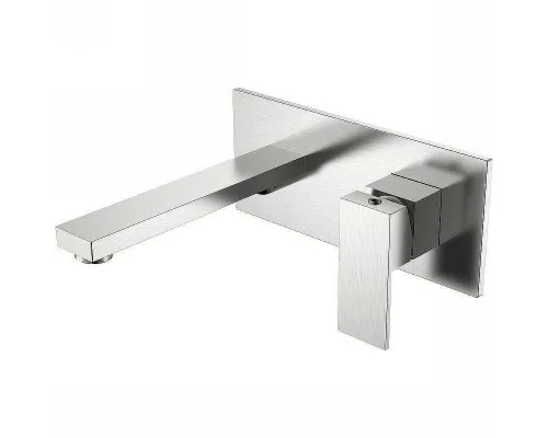 Смеситель для раковины Boheme Qubic 475-NB Никель брашированный