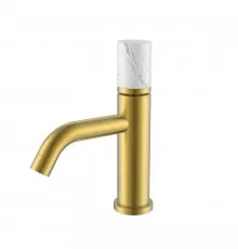 Смеситель для раковины Boheme Stick 121-MG-MR-W цвет Золото матовое