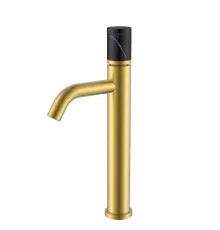 Смеситель для раковины Boheme Stick 122-MG-MR-B цвет Золото матовое