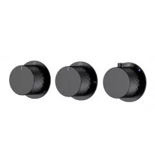 Смеситель для душа Boheme Stick 124-T-3-B.1 с термостатом цвет Черный матовый