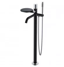 Смеситель для ванны Boheme Stick 129-BCR Черный матовый Хром