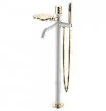 Смеситель для ванны Boheme Stick 129-WG Белый матовый Золото