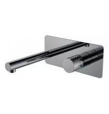 Смеситель для раковины Boheme Stick 125-SGM цвет Оружейная сталь глянцевая