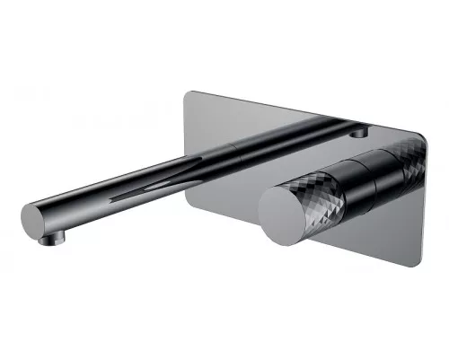 Смеситель для раковины Boheme Stick 125-SGM цвет Оружейная сталь глянцевая
