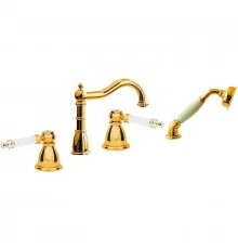Смеситель на борт ванны Boheme Tradizionale Oro 395-MR-W Золото