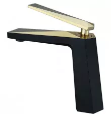 Смеситель для раковины Boheme Venturo 381-b Черный, Золото