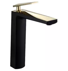 Смеситель для раковины Boheme Venturo 382-b Черный, золото